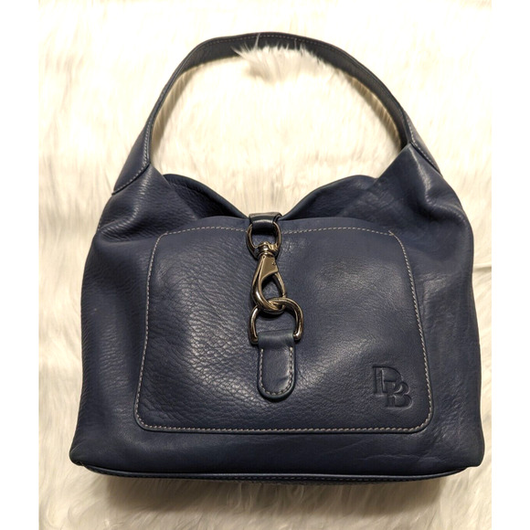 Dooney & Bourke Handbags - Authentic Dooney & Bourke Navy Blue Pebbled Leather Hobo Handbag